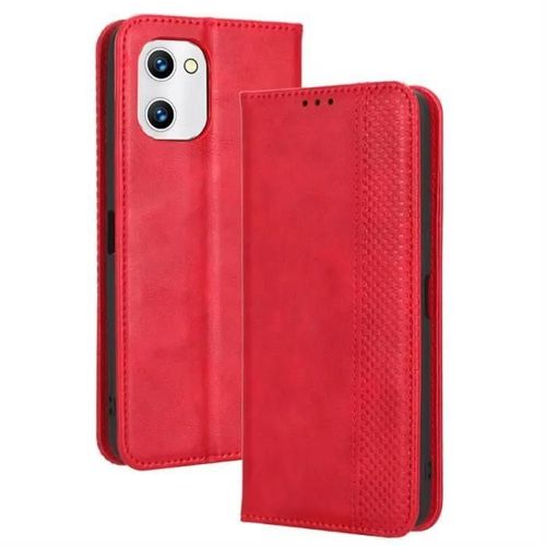 Housse En Cuir Premium Pu Pochette Portefeuille Magntique Etui De Protection Pour Umidigi G2-Umidigi G1-Umidigi G1 Max - Rouge