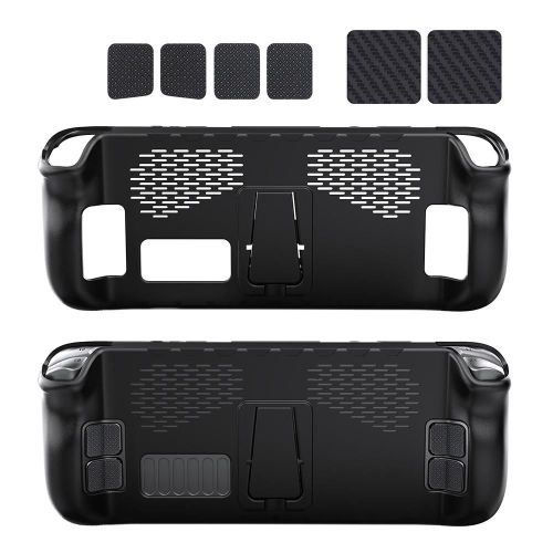 Housse En Tpu Avec Support Pour Touchpad, 7 Pices, Autocollants De Boutons, Accessoires De Jeu Compatibles Pour Steam Deck