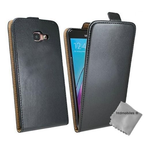 Housse Etui Coque Pochette Pu Cuir Fine Pour Samsung Galaxy A5 (Version 2016) + Film Ecran - Noir