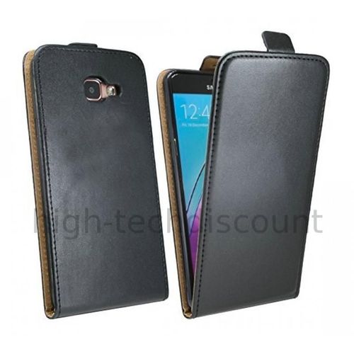 Housse Etui Coque Pochette Pu Cuir Fine Pour Samsung Galaxy A5 (Version 2016) + Verre Trempe - Noir