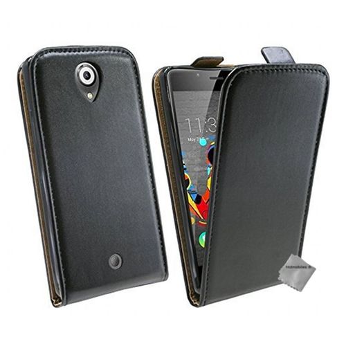 Housse Etui Coque Pochette Pu Cuir Fine Pour Wiko U Feel Lite + Film Ecran - Noir
