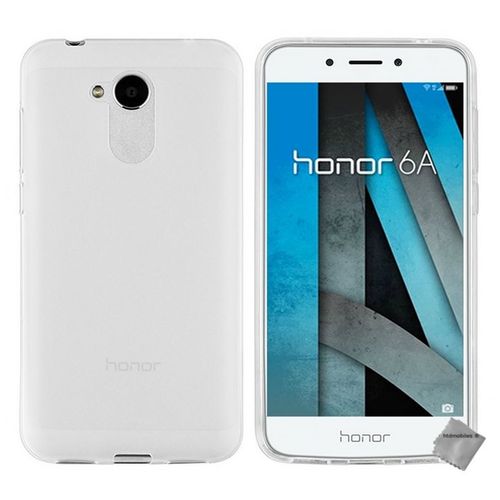 Housse Etui Coque Pochette Silicone Gel Fine Pour Huawei Honor 6a + Film Ecran - Blanc Transparent