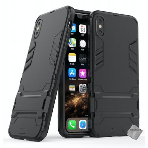 Housse Etui Coque Rigide Anti Choc Pour Apple Iphone Xs Max + Film Ecran - Noir