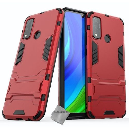 Housse Etui Coque Rigide Anti Choc Pour Huawei P Smart (2020) + Verre Trempe - Rouge