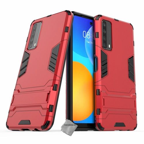 Housse Etui Coque Rigide Anti Choc Pour Huawei P Smart (2021) + Film Ecran - Rouge