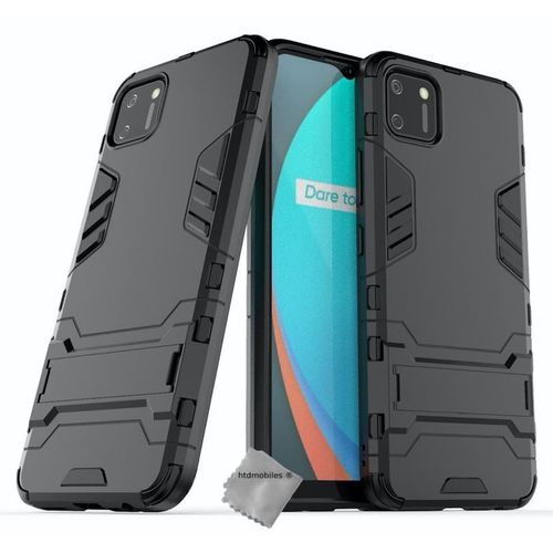 Housse Etui Coque Rigide Anti Choc Pour Realme C11 2021 + Verre Trempe - Noir