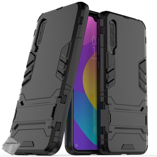 Housse Etui Coque Rigide Anti Choc Pour Xiaomi Mi A3 Lite + Verre Trempe - Noir