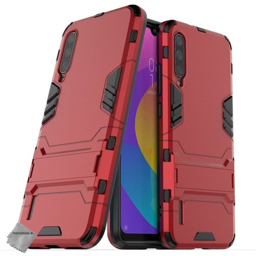 Housse Etui Coque Rigide Anti Choc Pour Xiaomi Mi A3 + Verre Trempe - Rouge