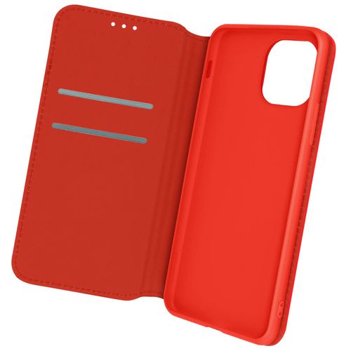 Housse Folio Iphone 12 Et 12 Pro Portefeuille Fonction Support Vido Rouge