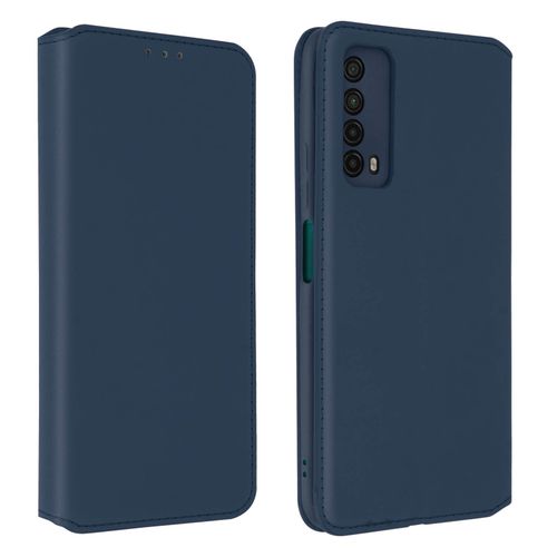 Housse Huawei P Smart 2021 tui Folio Portefeuille Fonction Support Bleu