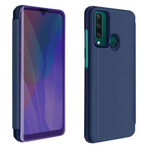 Housse Huawei Y6p Clapet Translucide Design Miroir Support Vido Violet