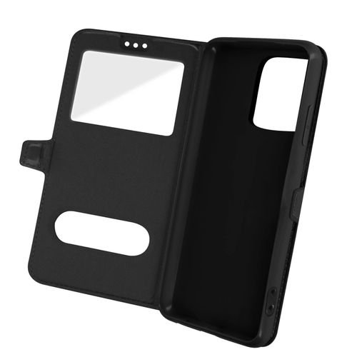 Housse Iphone 13 Pro Max Avec Double Fentre Support Vido Noir