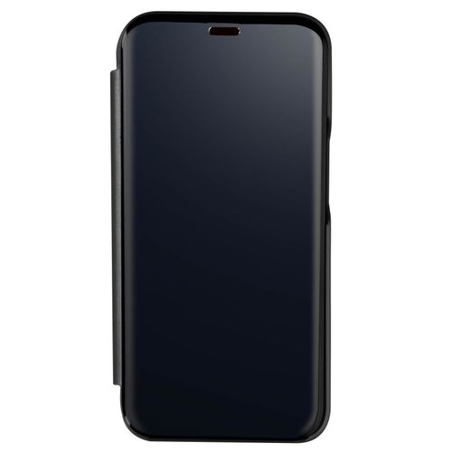 Housse Iphone 13 Pro Max Clapet Translucide Design Miroir Support Vido Noir