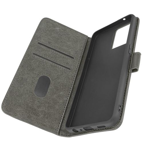 Housse Oppo Reno 7 Clapet Portefeuille Fonction Support Vido Gris