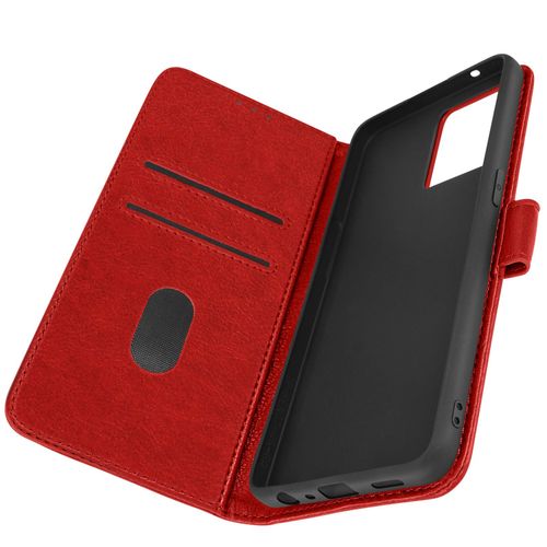 Housse Oppo Reno 7 Clapet Portefeuille Fonction Support Vido Rouge