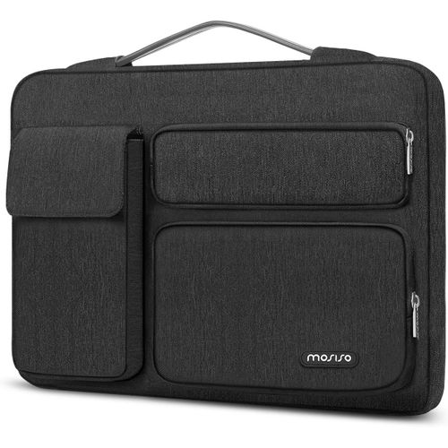 Housse Ordinateur Compatible Avec Macbook Air/Pro,13-13,3 Pouces Notebook,Compatible Avec Macbook Pro 14,Pochette Pc Ouvert Latrale Avec 2 Surleves&1 Poche  Rabat,Gris Ardoise[Pou6264584]