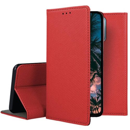 Housse Pour Huawei Honor X8 5g / X6 / X6a / 70 Lite - Etui Coque Pochette Portefeuille + Verre Trempe - Rouge Magnet