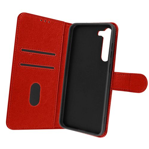 Housse Pour Samsung Galaxy S23 Plus Portefeuille Et Support Vido Rouge