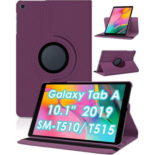 Housse Pour Samsung Galaxy Tab A 10.1 2019 (Sm-T510/T515) Ultra Mince Coque De Protection Avec 360 Rotatif Support Fonction Cuir tui Tab A 10,1