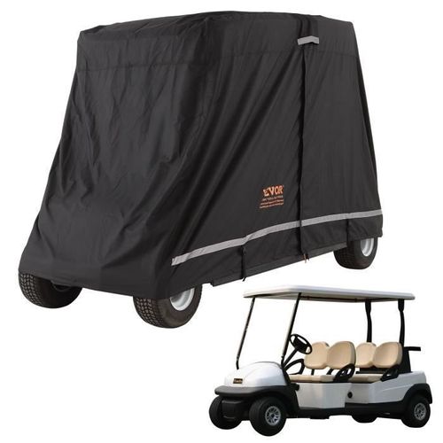 Housse Pour Voiturette De Golf -Vevor- 270x120x170cm,Polyester 600d Haute Densit,Noir,Protection Contre La Poussire Et Le Soleil