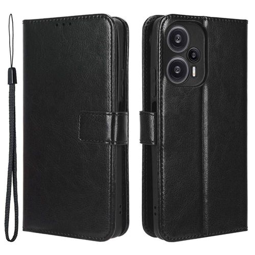 Housse Pour Xiaomi Poco F5 5g / Redmi Note 12 Turbo - Etui Coque Pochette Portefeuille + Film Ecran - Noir
