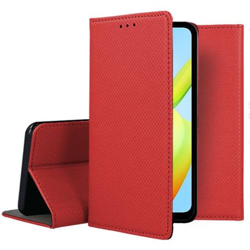 Housse Pour Xiaomi Redmi A1 / A1 Plus - Etui Coque Pochette Portefeuille + Film Ecran - Rouge Magnet