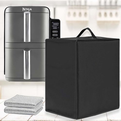 Housse rsistante  la chaleur,impermable et anti-poussire pour friteuse  air Ninja Foodi MAX Dual Zone AF400EUCP 9,5L,AF500EU 10,4L,Airfryer Combi 7000 Sries XXL 8,3 L (HD9875/90) (empil)