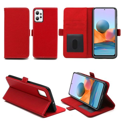 Housse Rouge Pour Xiaomi Redmi Note 12 4g Etui De Protection Portefeuille  Rabat Avec Porte Cartes Xeptio