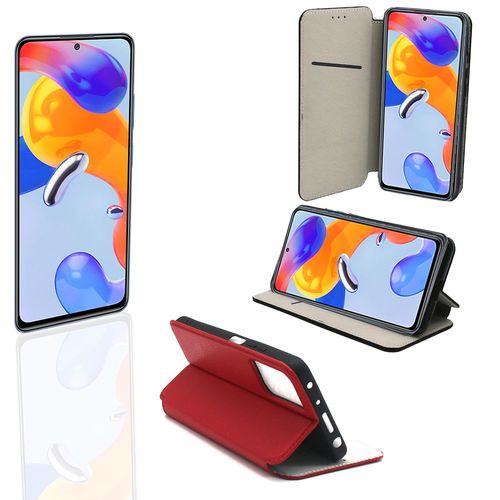 Housse Rouge Pour Xiaomi Redmi Note 12 4g Etui De Protection Portefeuille  Rabat Avec Porte Cartes Xeptio