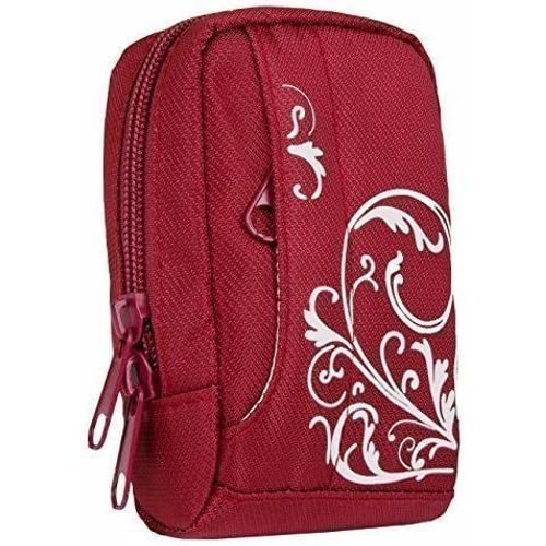 Housse Sacoche en Rouge pour Appareil Photo numrique Compact (avec Sangle et Passant pour Ceinture) pour PowerShot SX730 SX740 - Coolpix W150