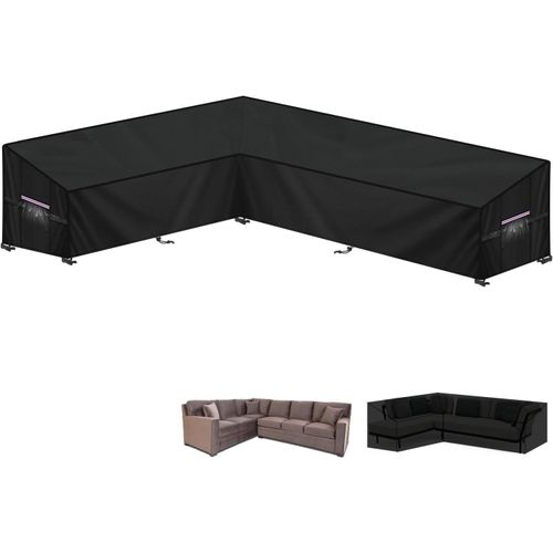 Housse Canapé D'angle De Jardin Imperméable Bâche De Protection Salon En Forme L Anti-UV