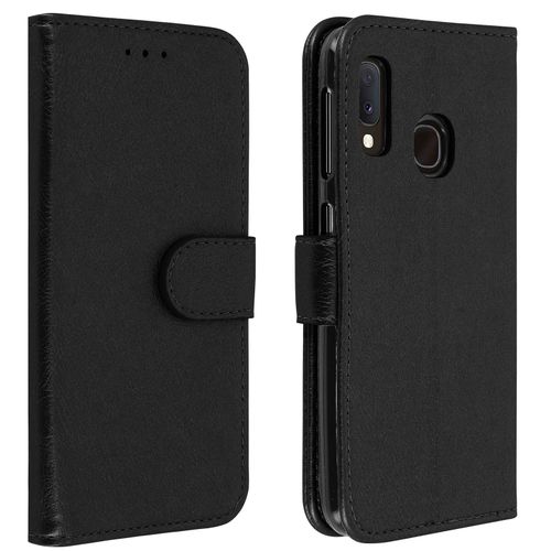 Housse Samsung Galaxy A20e tui Porte-Cartes Fonction Support Noir