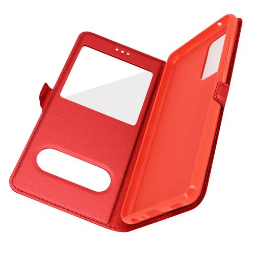 Housse Samsung Galaxy A52 Et A52s Avec Double Fentre Support Vido Rouge