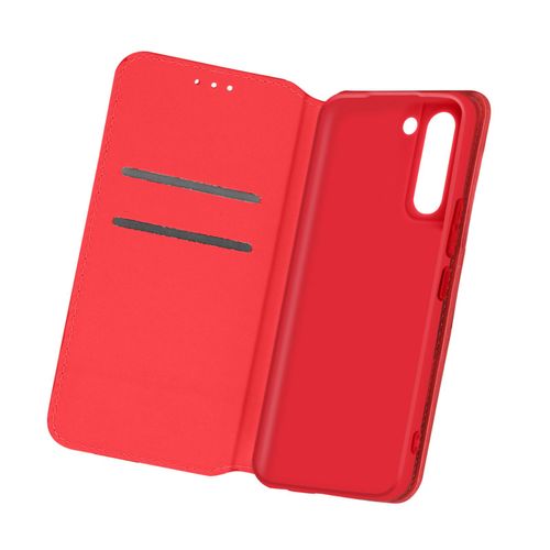 Housse Samsung Galaxy S21 tui Folio Portefeuille Fonction Support Rouge