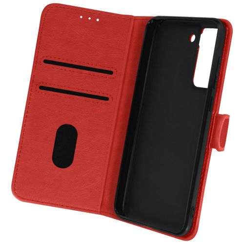 Housse Samsung Galaxy S21 Fe Clapet Portefeuille Fonction Support Vido Rouge