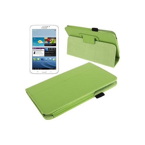 Housse Intgrale Anti Choc Rayure Poussire Cuir Vert Samsung Galaxy Tab 3 7' Yonis