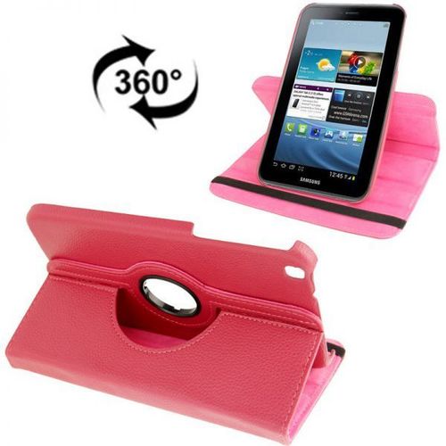 Housse Samsung Galaxy Tab 3 8' Sm T3100 Mode Portrait Paysage Rotation 360 Rose Yonis