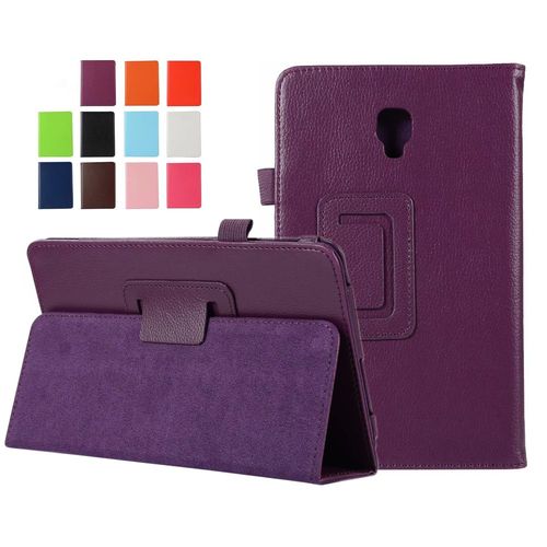 Housse Samsung Galaxy Tab A 10.5 Wifi - 4g/Lte Cuir Style Violette Avec Stand - Etui Coque Violet De Protection Tablette Galaxy Taba 10,5 Pouces 2018 T590 / T595 - Accessoires Pochette Xeptio !