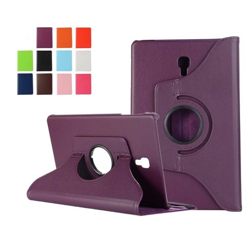 Housse Samsung Galaxy Tab A 10.5 Wifi 4g/Lte Cuir Style Violette Rotative - Etui Coque Violet De Protection 360 Degrs Tablette Galaxy Taba 10,5 Pouces 2018 T590 / T595 - Accessoires Pochette Xeptio !