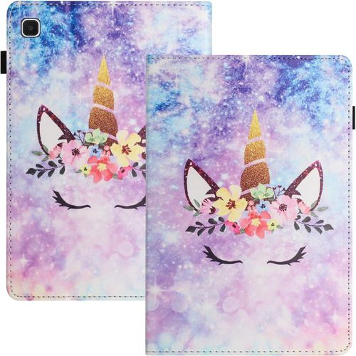 Housse Tablette Pour Samsung Galaxy Tab A 8.0 (2019) Sm-T290/T295 Pu+Tpu Matrielle Coque Samsung Galaxy Tab A 2019 Fonction Support Coque Galaxy Tab A Licorne.[F4672]