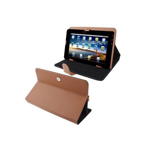 Housse Tablette Tactile Universelle 9' Mode Portrait Paysage Simili Cuir Marron Yonis