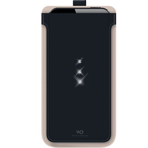 Housse White Diamonds Crystal Pouch Pour Iphone 5 5s Se Ancienne Generation Noir