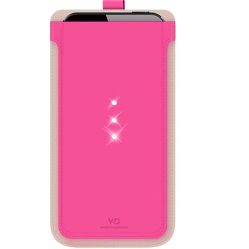 Housse White Diamonds Crystal Pouch Pour Iphone 5 5s Se Ancienne Generation Rose