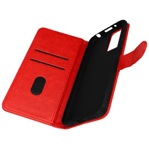 Housse Pour Redmi 10 Et 10 2022 Portefeuille Fonction Support Vido Rouge