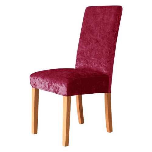 Housses De Chaise En Tissu Velours Brillant,Taille Universelle,Housses De Sige Commandes,Housses Bon March Pour Salle  Manger,1 Pice,2 Pices,4/6 Pices - Type Shiny-Wine-4 Pcs