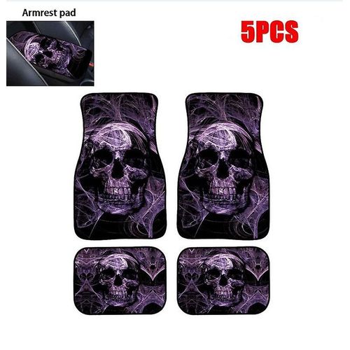 Housses De Sige Auto  Imprim Tte De Mort 3d, Ensemble Complet Pour Femmes Et Hommes, Accessoires D'intrieur De Voiture, Protections De Siges Avant, Ensemble De 5 Pices, Housses De Sige Auto Universelles