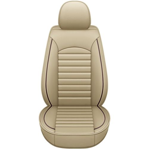 Housses De Sige De Voiture En Cuir Pu,Protecteur De Sige,Hyundai Getz,Accent,Santa Fe,4.3 Son,Elantra,Creta,Veloster,Grand I10,Ioniq I10 - Type 1pcs Beige Front