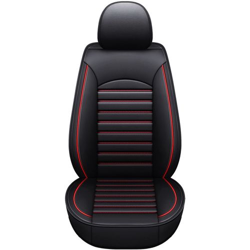 Housses De Sige De Voiture En Cuir Pu,Protecteur De Sige,Hyundai Getz,Accent,Santa Fe,4.3 Son,Elantra,Creta,Veloster,Grand I10,Ioniq I10 - Type 1pcs Black Red Front
