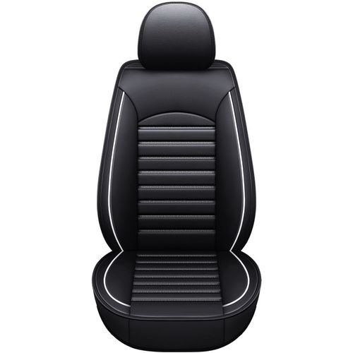 Housses De Sige De Voiture En Cuir Pu,Protecteur De Sige,Hyundai Getz,Accent,Santa Fe,4.3 Son,Elantra,Creta,Veloster,Grand I10,Ioniq I10 - Type 1pcs Black White
