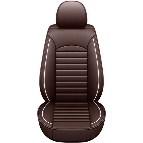 Housses De Sige De Voiture En Cuir Pu,Protecteur De Sige,Hyundai Getz,Accent,Santa Fe,4.3 Son,Elantra,Creta,Veloster,Grand I10,Ioniq I10 - Type 1pcs Coffee Front